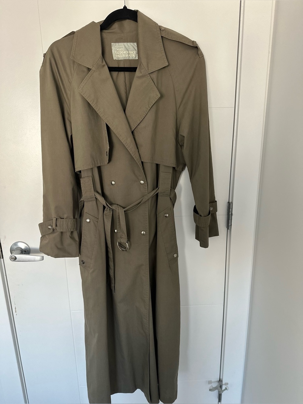 Vintage Sears Light Trench Coat with Belt